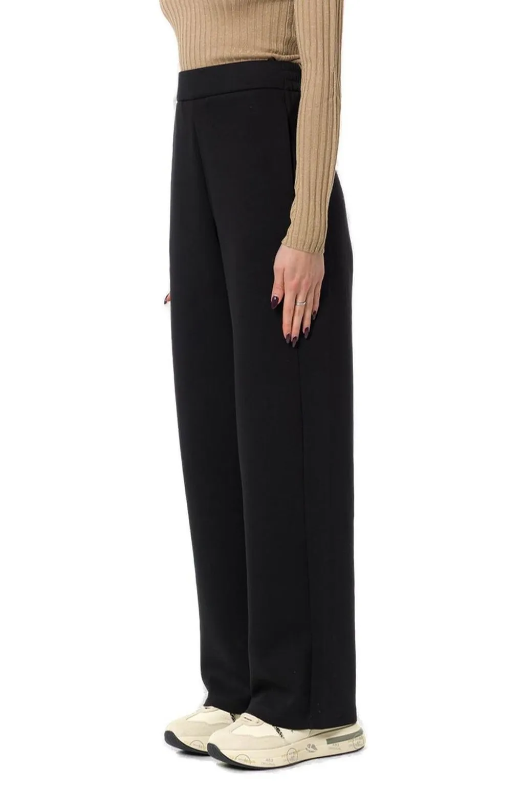 High Waist Straight Hem Pants