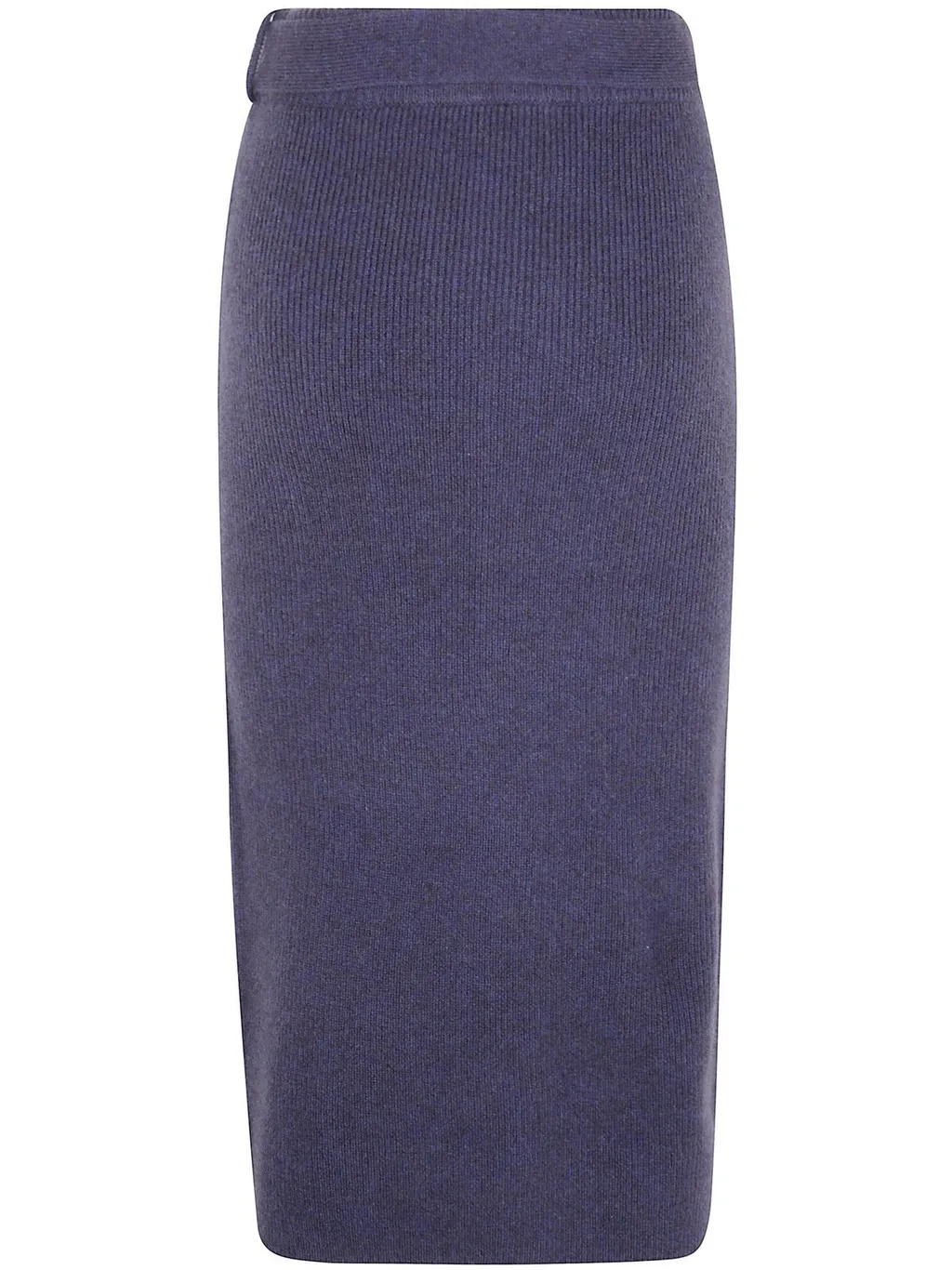 Belted Ribbed Knit Skirt