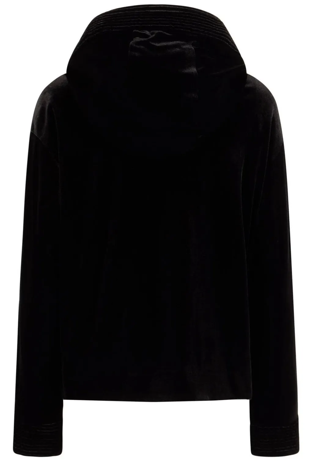 Zip-Up Velvet Hoodie