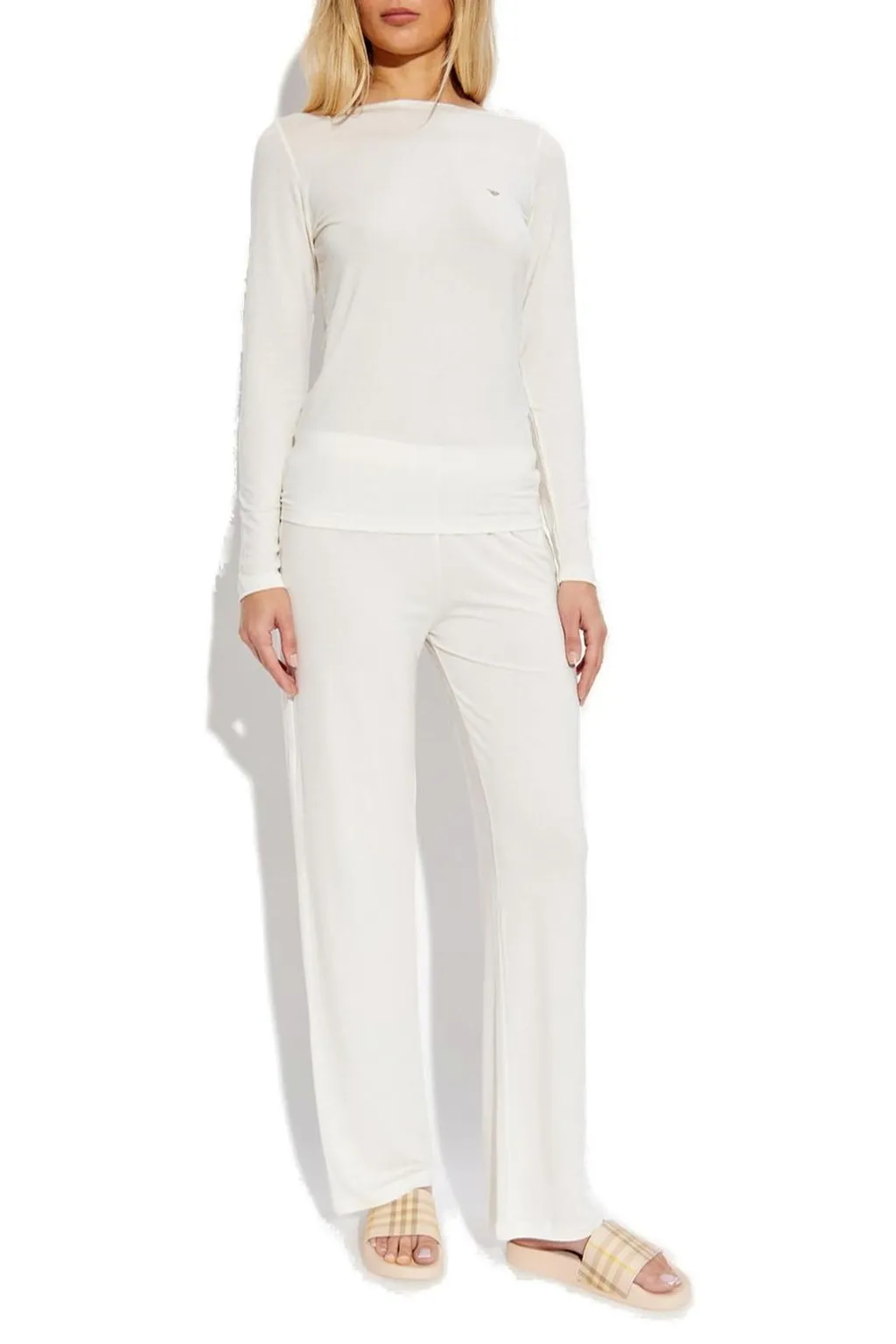 Logo Embellished Pajama Set