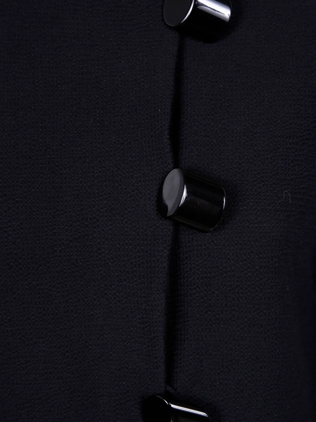 Asymmetric-Fastening Crewneck Jacket