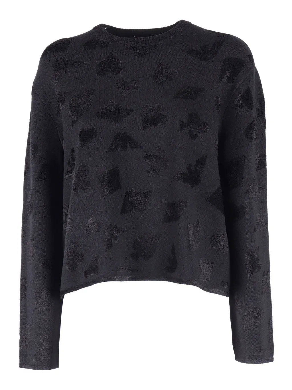All-Over Jacquard Crewneck Jumper