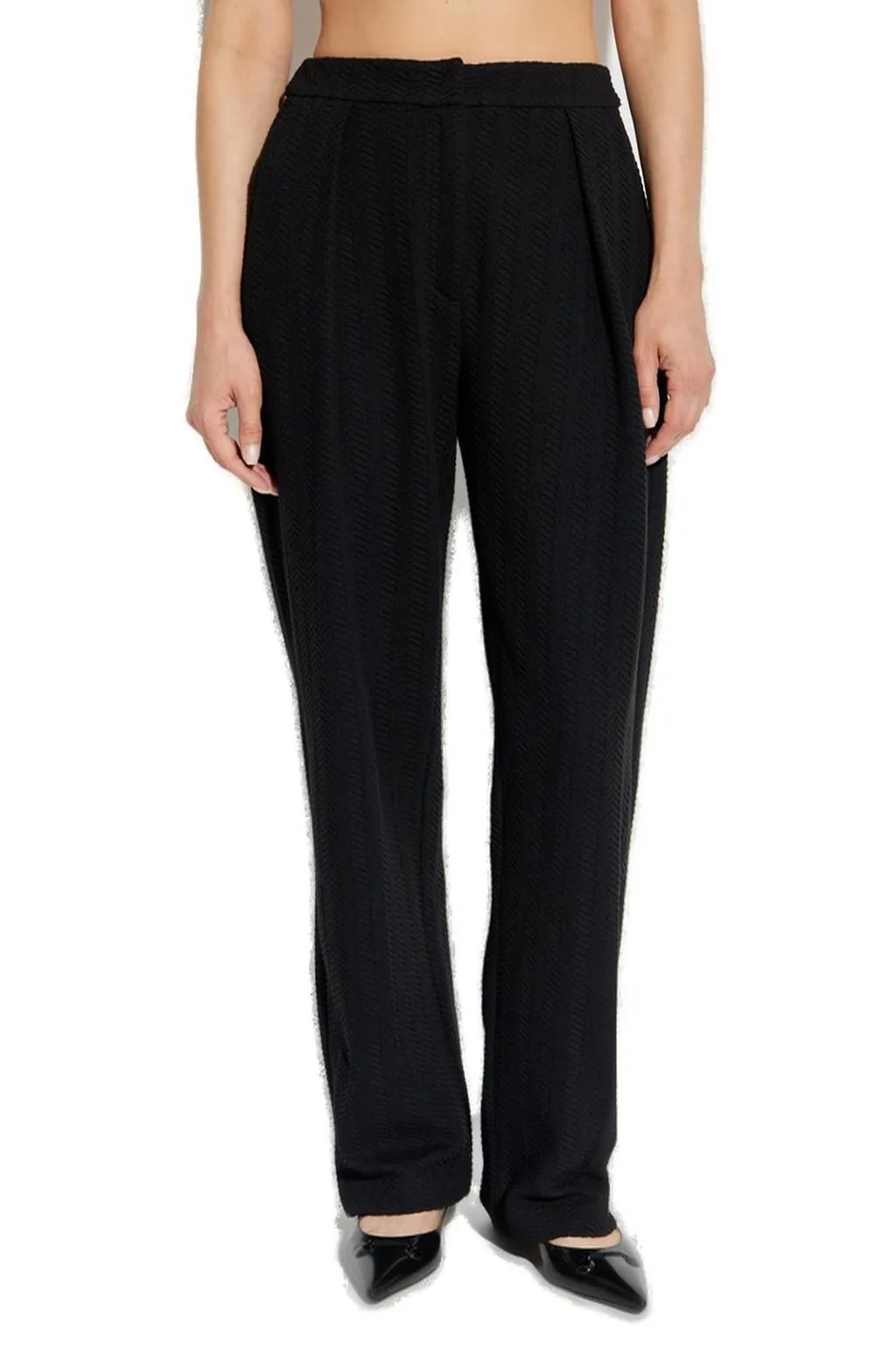 Herringbone Pattern Trousers