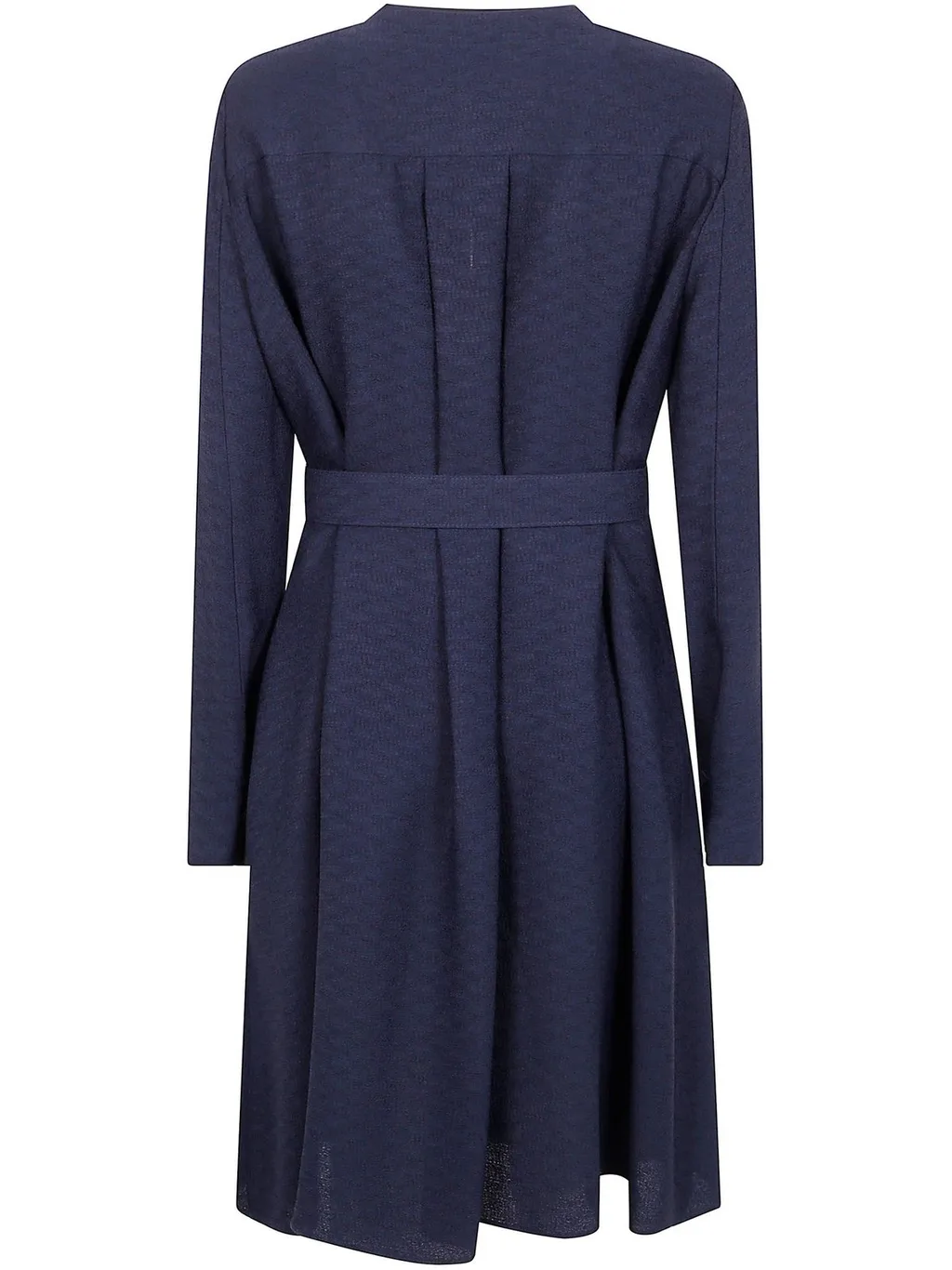 Belted Long-Sleeved Mini Dress