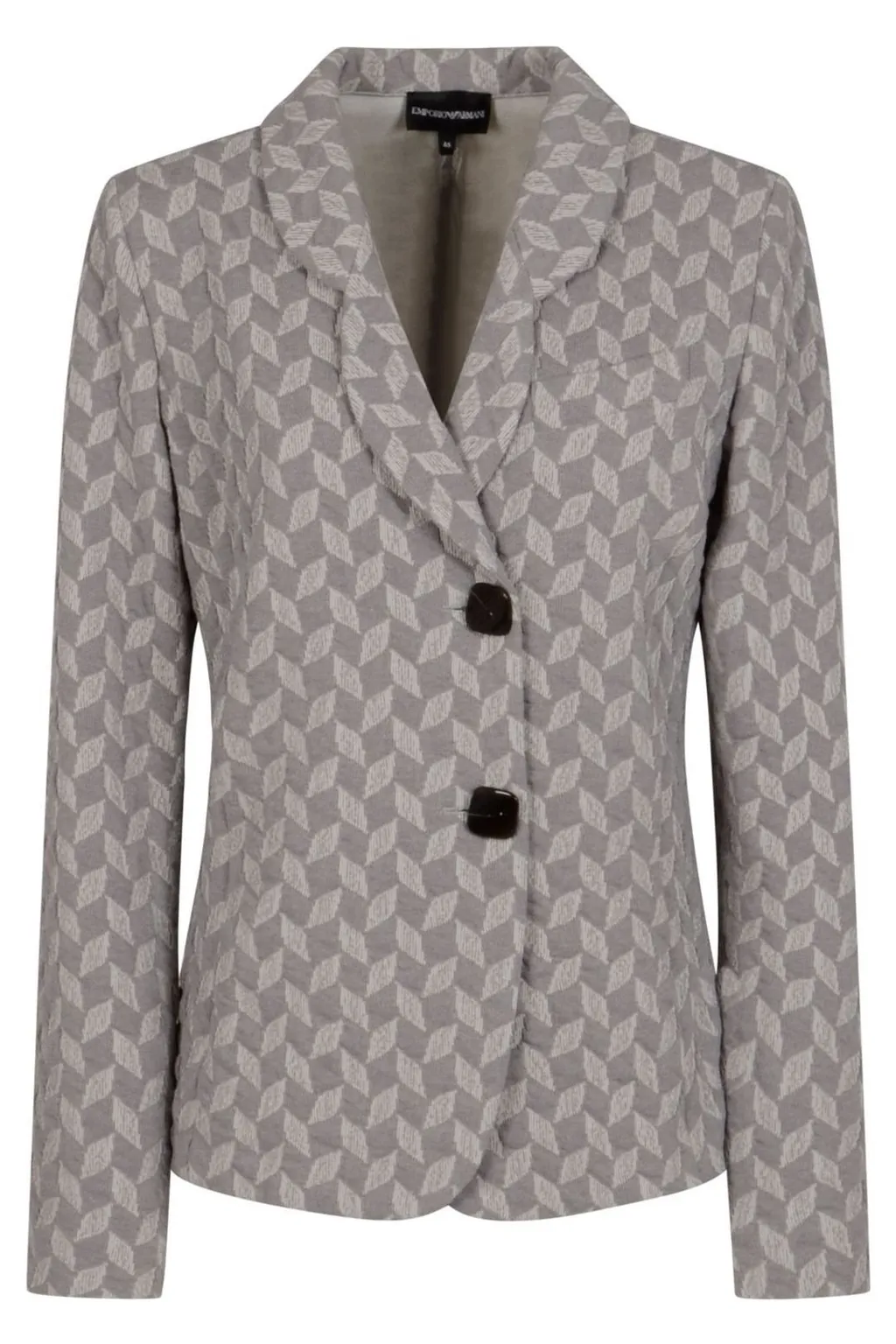 Stylised Chevron Motif Jersey Knit Jacket