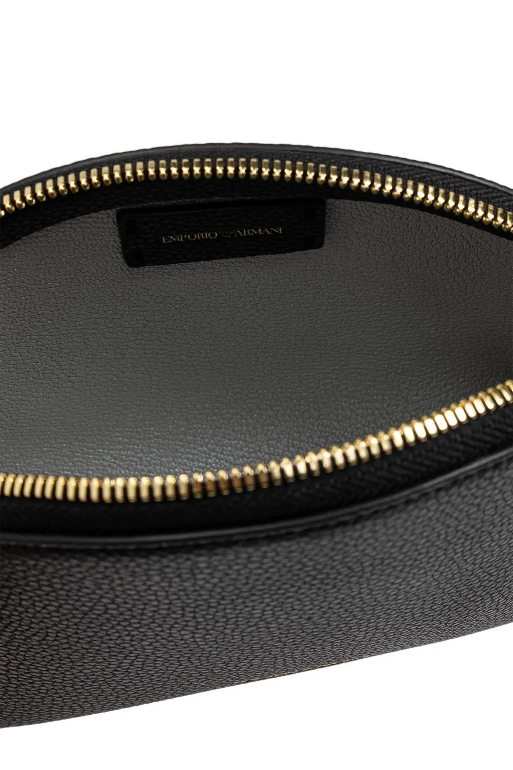 Logo-Stamp Zipped Cosmetic Bag