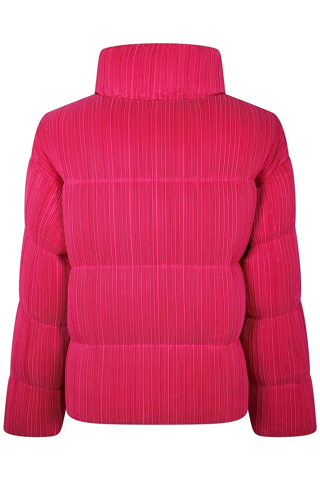 Pleated Zip-Up Puffer Jacket