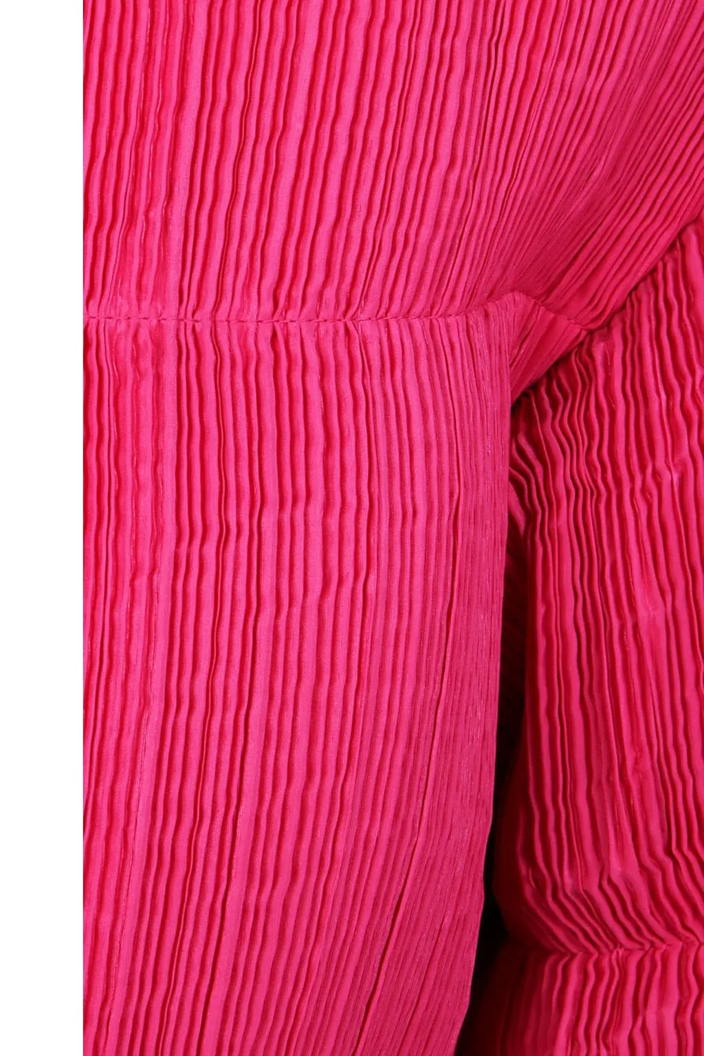 Pleated Zip-Up Puffer Jacket