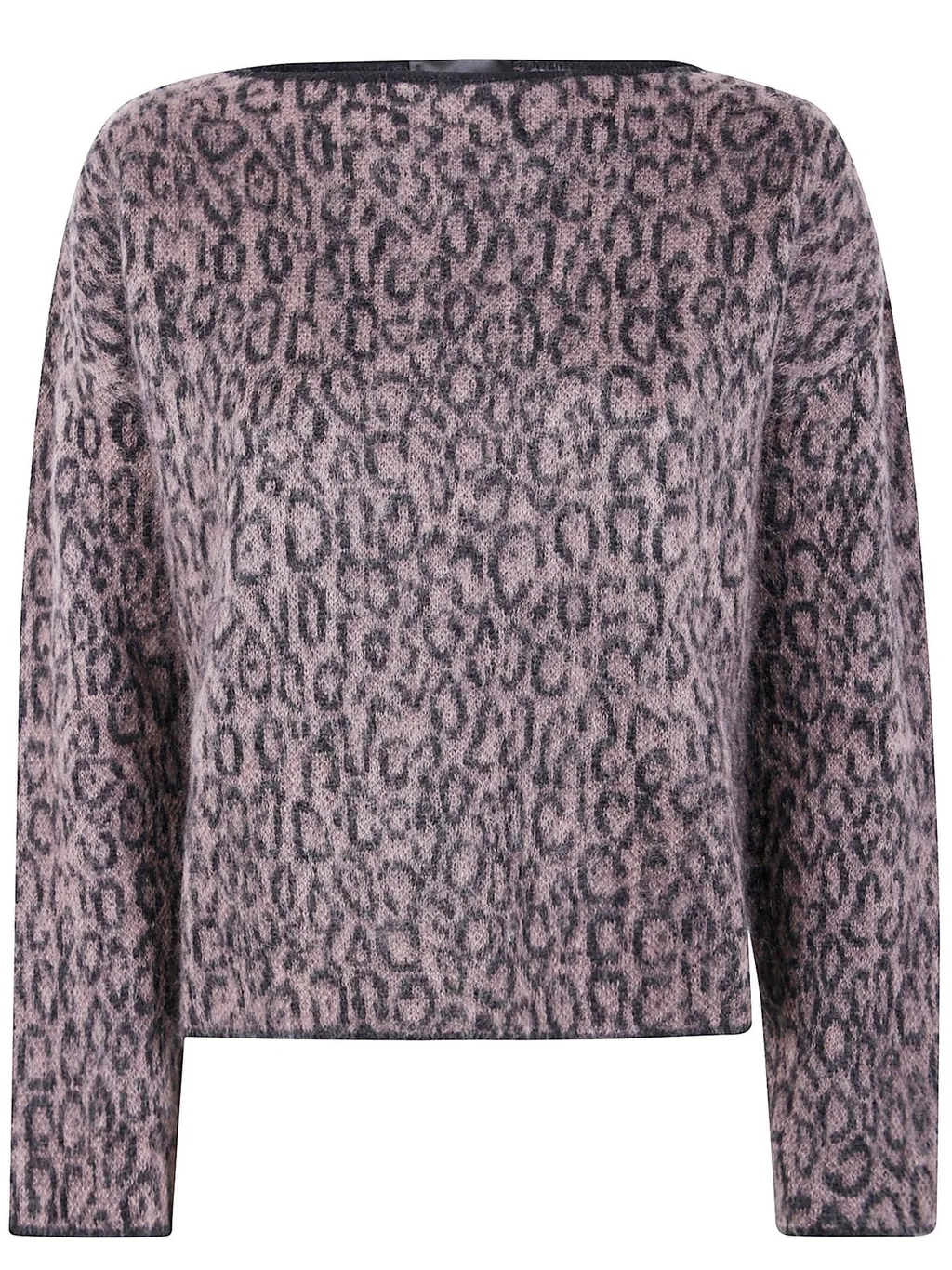 Long Sleeved Leopard Printed Jumper