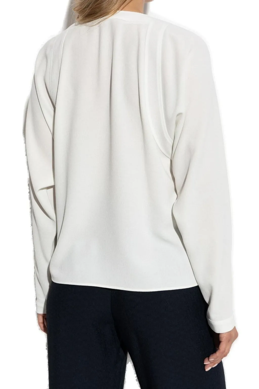 Button Detailed Crewneck Top