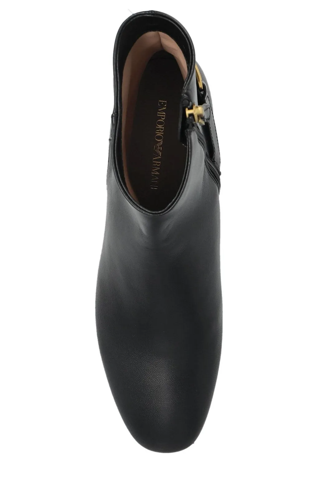 Logo Plaque Zip-Up Ankle Boots