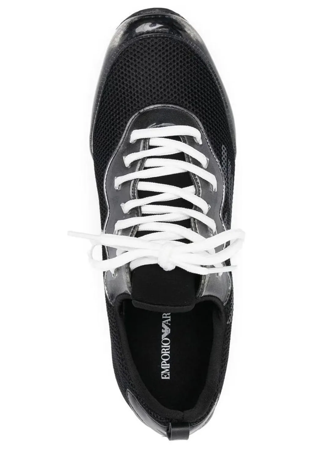 Transparent-Detailed Lace-Up Sneakers