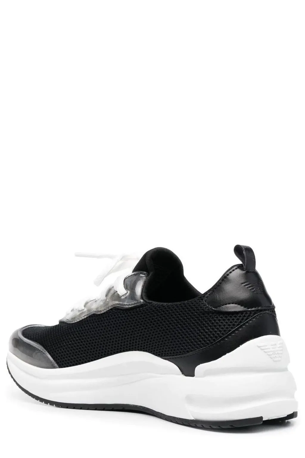 Transparent-Detailed Lace-Up Sneakers