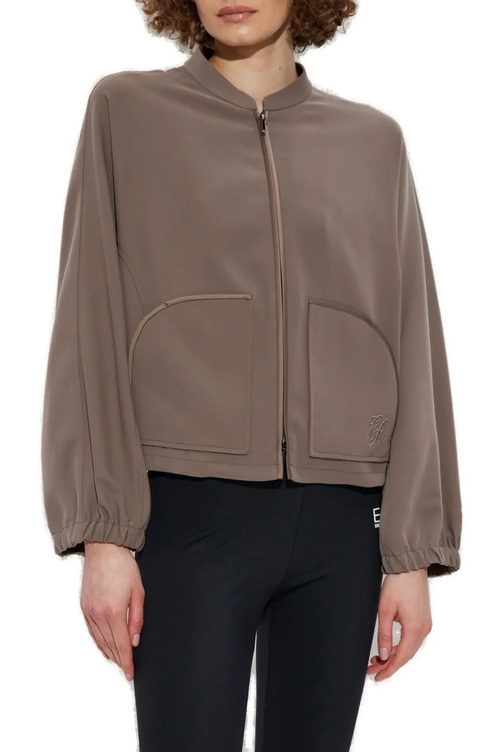 Zip-Up Logo Embroidered Jacket