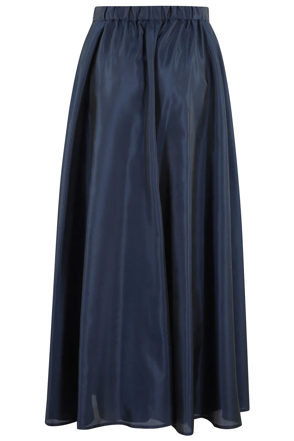 A-Line Flared Satin Skirt