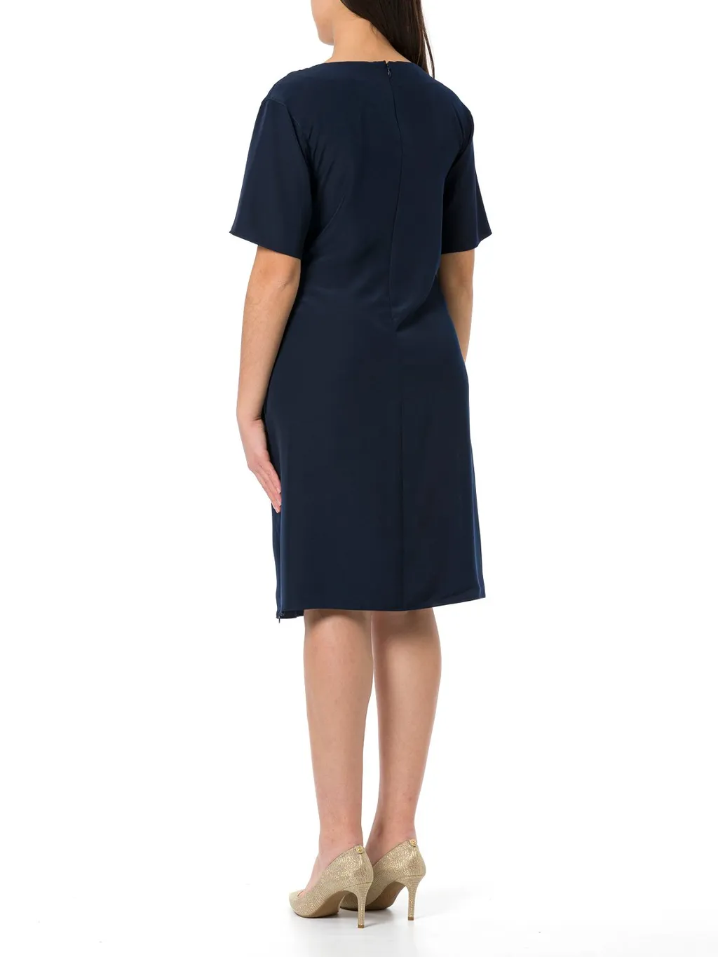Crewneck Side Tie Mini Dress