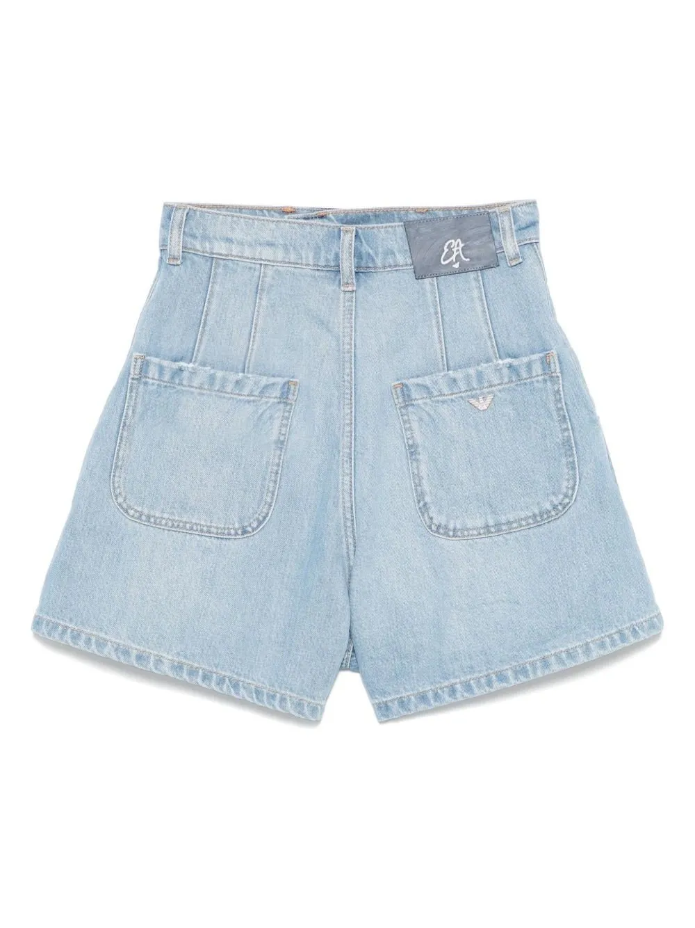 Logo Patch Denim Shorts