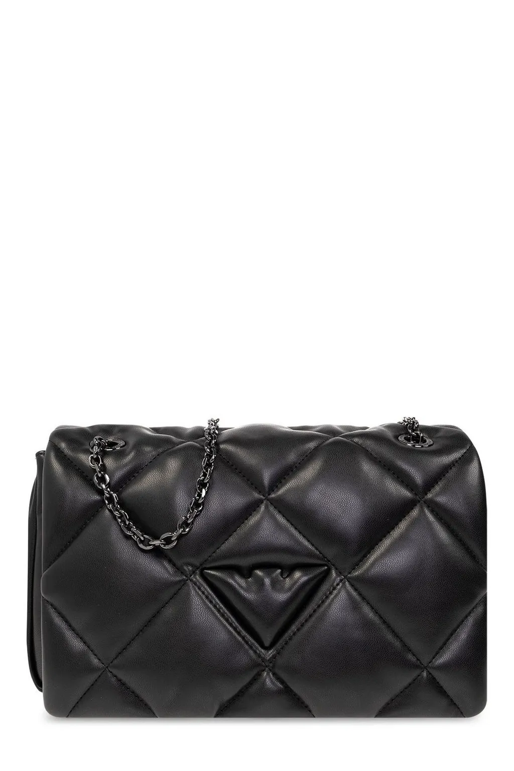 Foldover Top Quilted Shoulder Bag