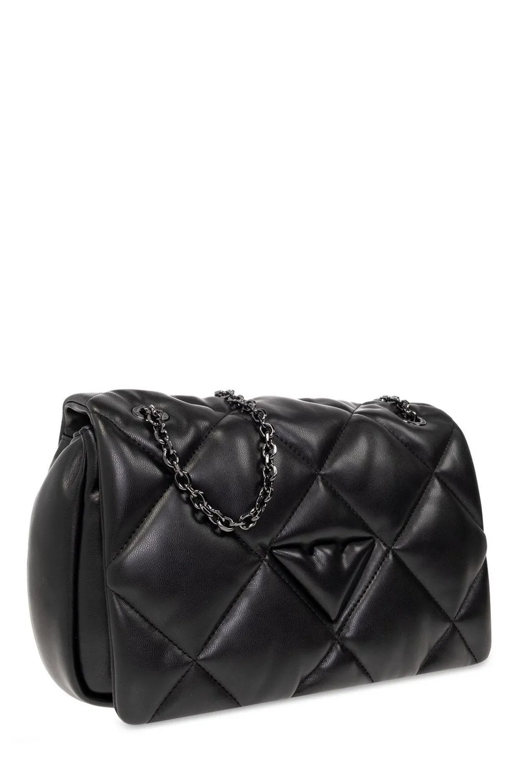 Foldover Top Quilted Shoulder Bag