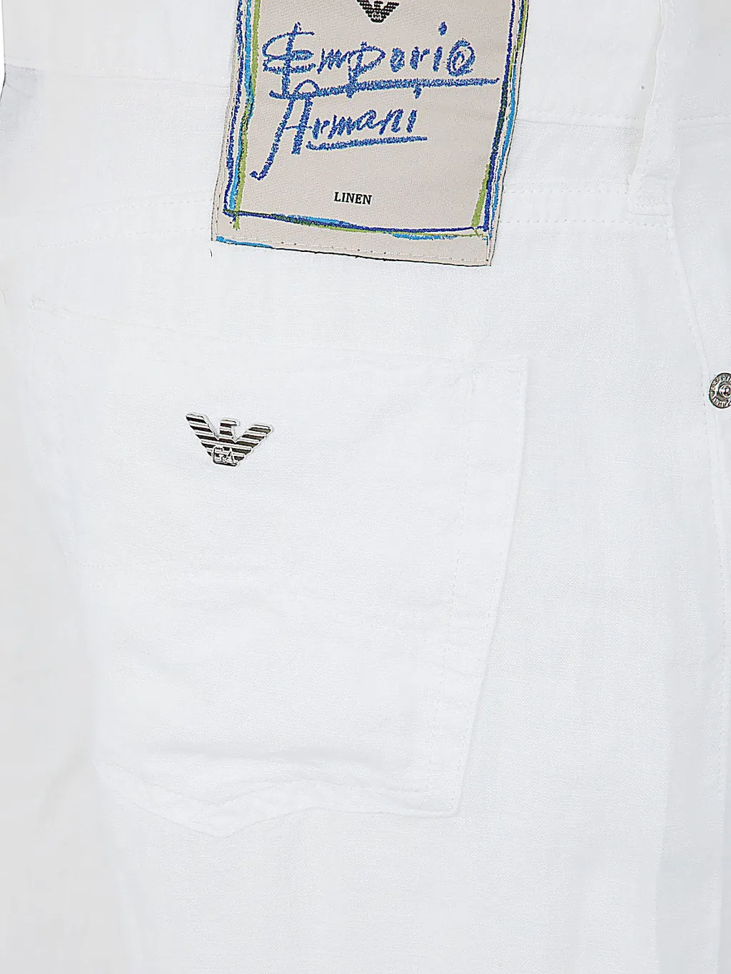 Logo Plaque Straight Leg Pants