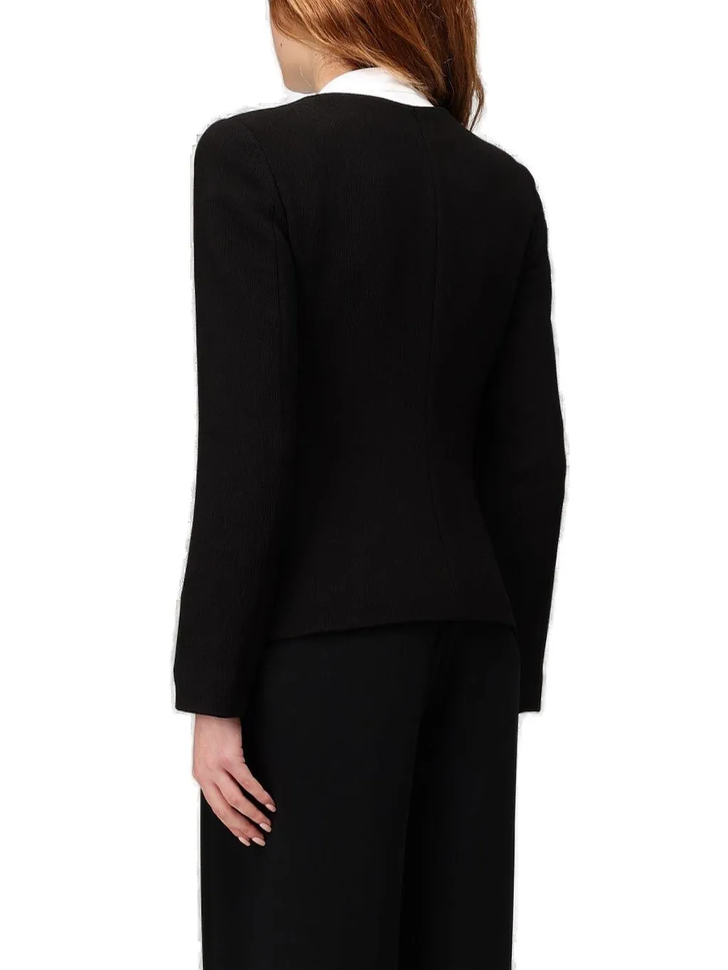 Rose Patch Crewneck Blazer