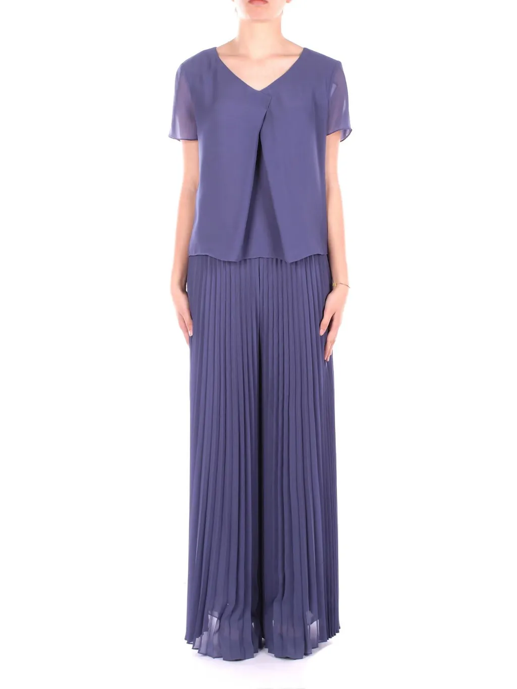 Pleated Wide Leg Trousers