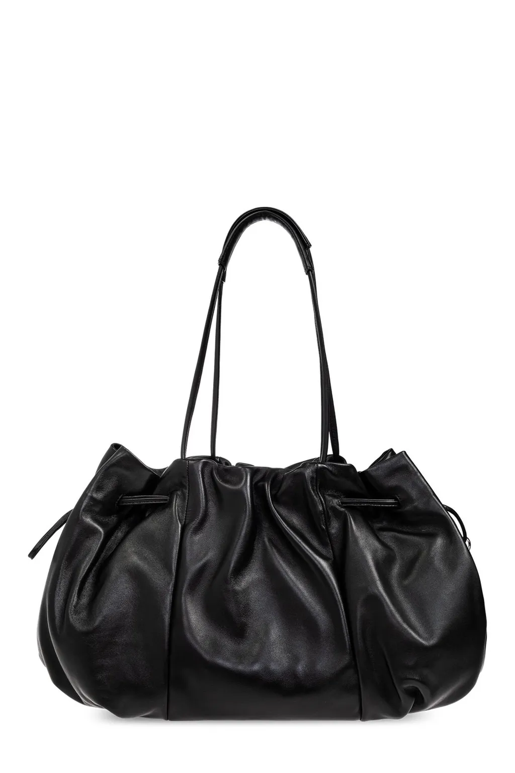 Logo Stamp Drawstring Shoulder Bag
