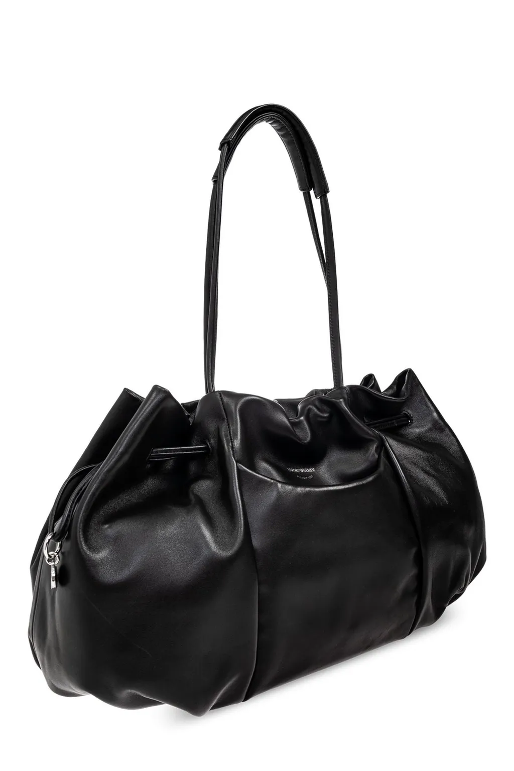 Logo Stamp Drawstring Shoulder Bag