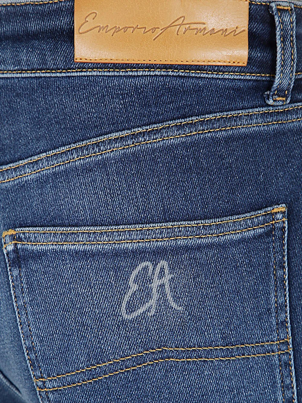 J47 Logo Patch Flared Jeans