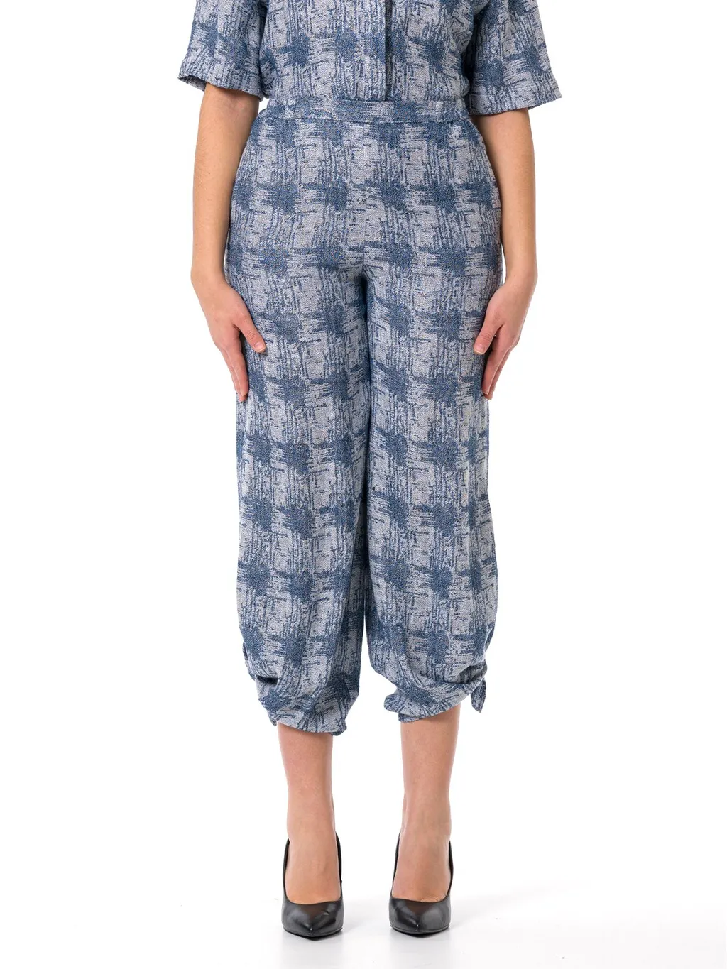 Check Gauze Trousers