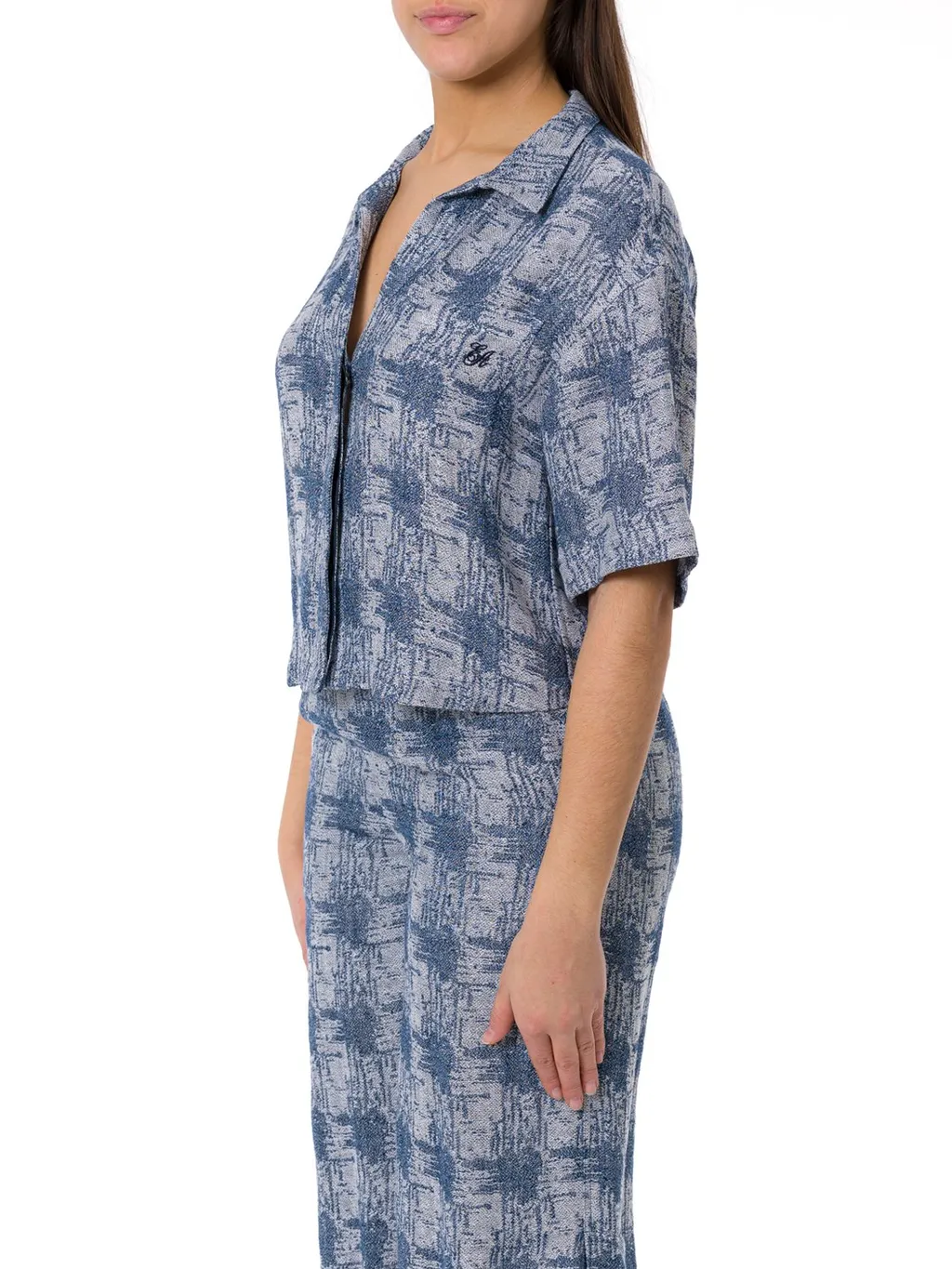 Jacquard Cropped Shirt