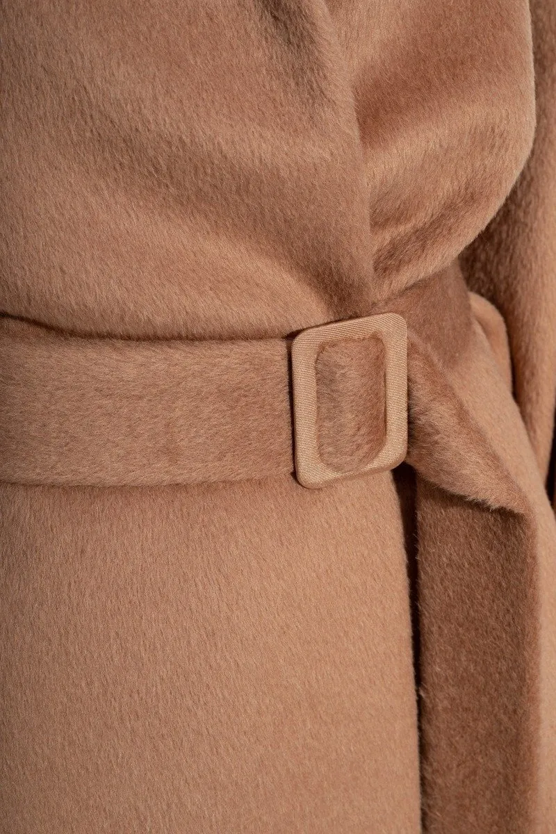 Belted Long-Sleeved Coat