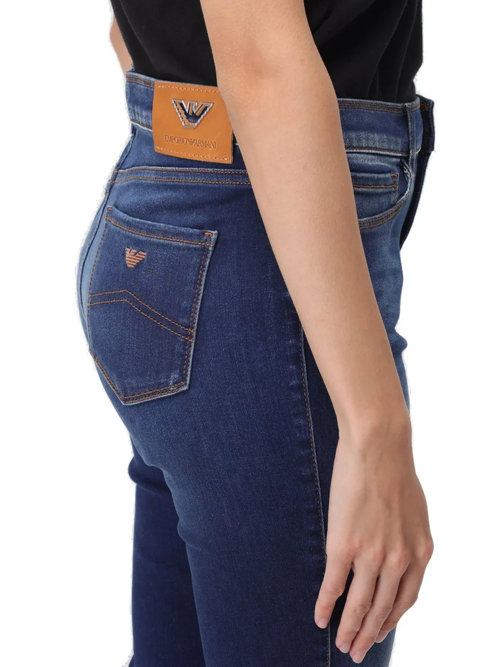 Logo-Embroidered Slim-Cut Jeans
