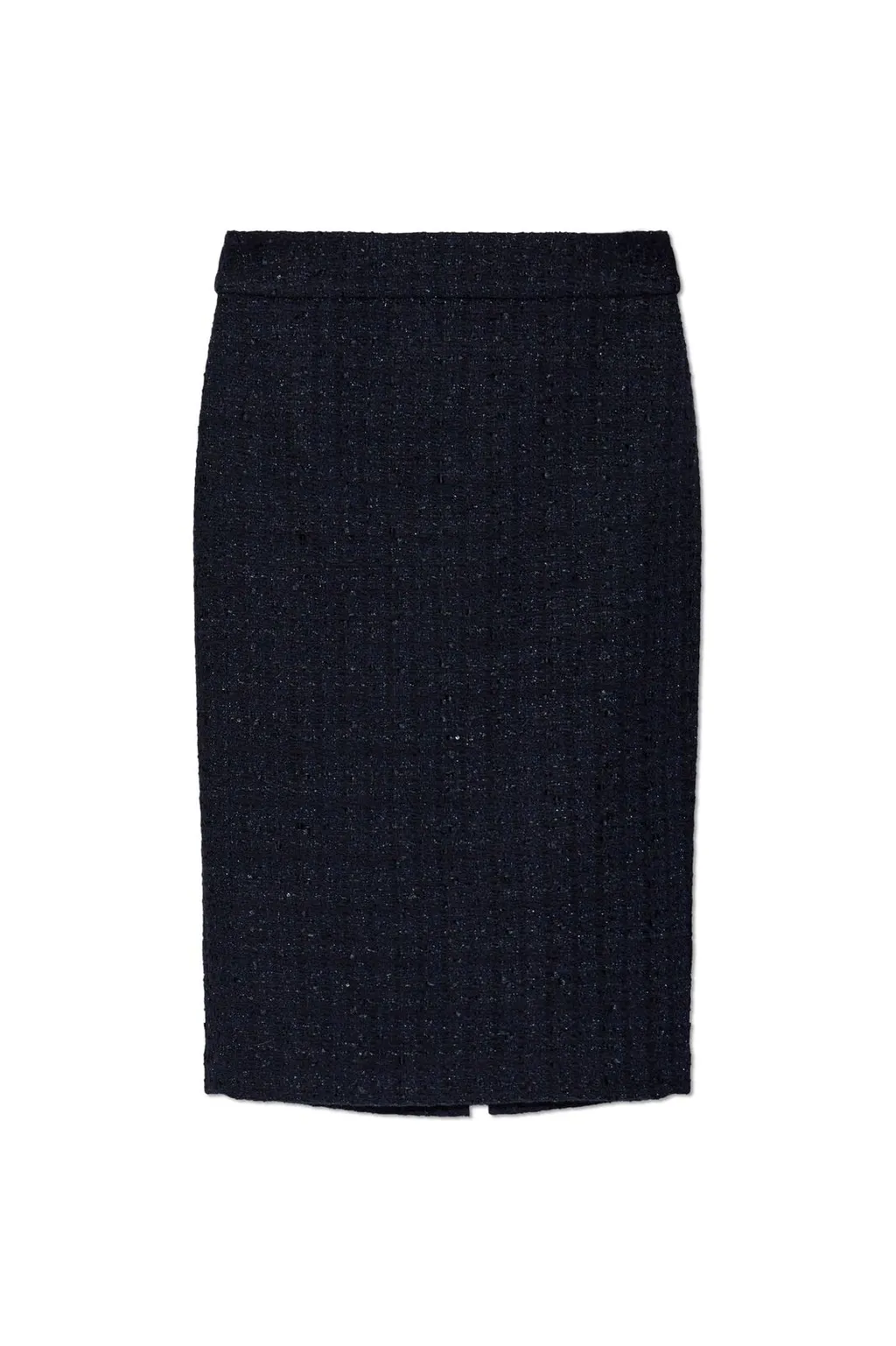 Straight Hem Tweed Pencil Skirt