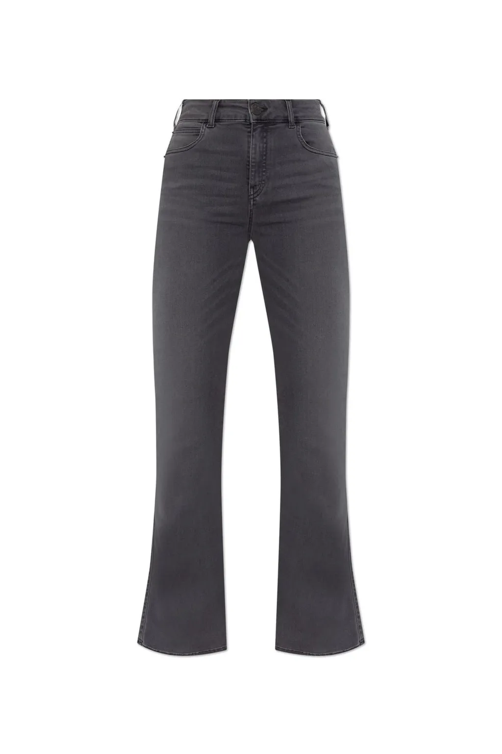 Logo Printed Flared Jeans
