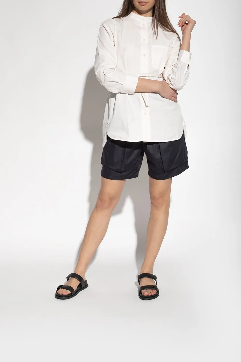 Emblem Strap Slide Sandals