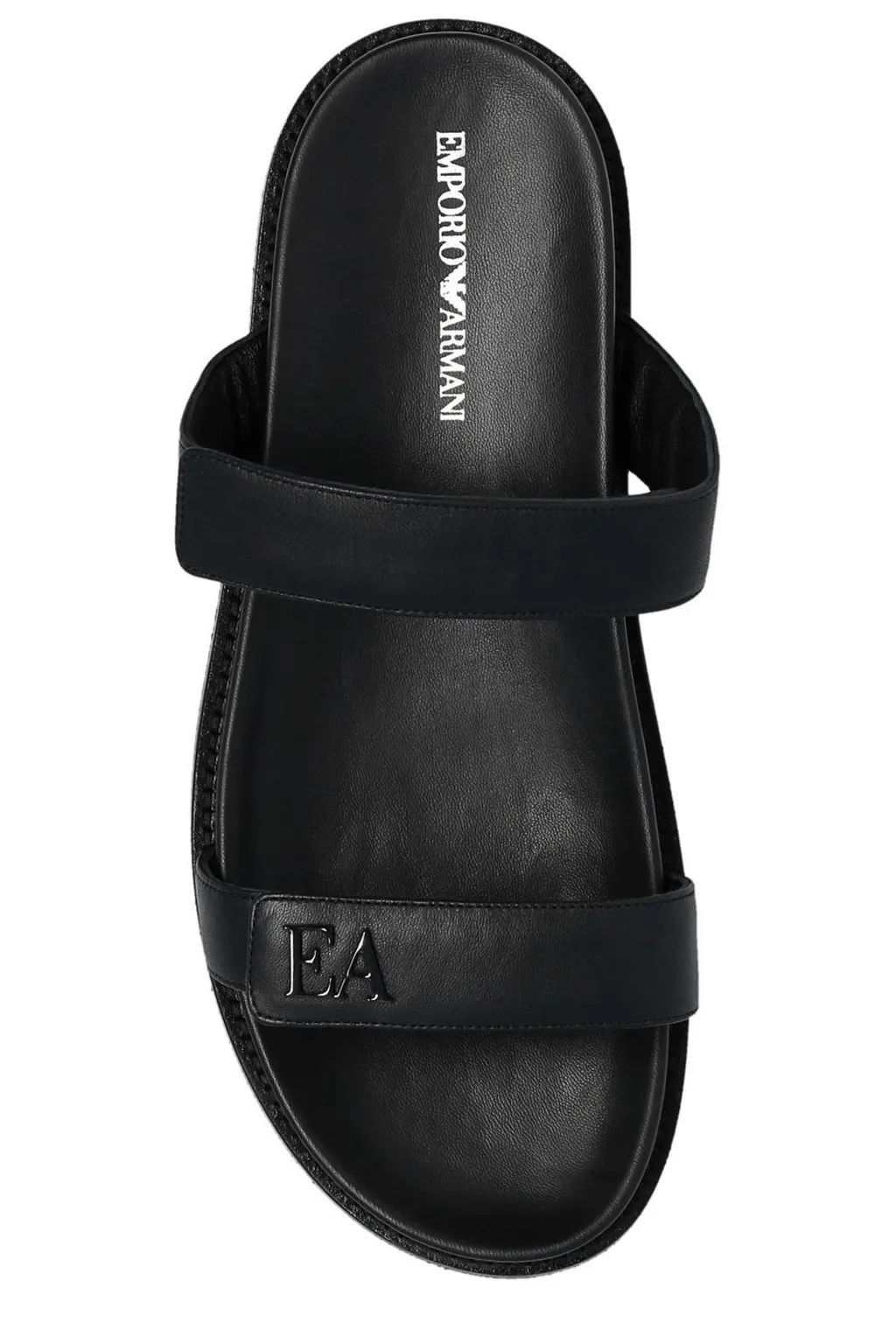 Emblem Strap Slide Sandals