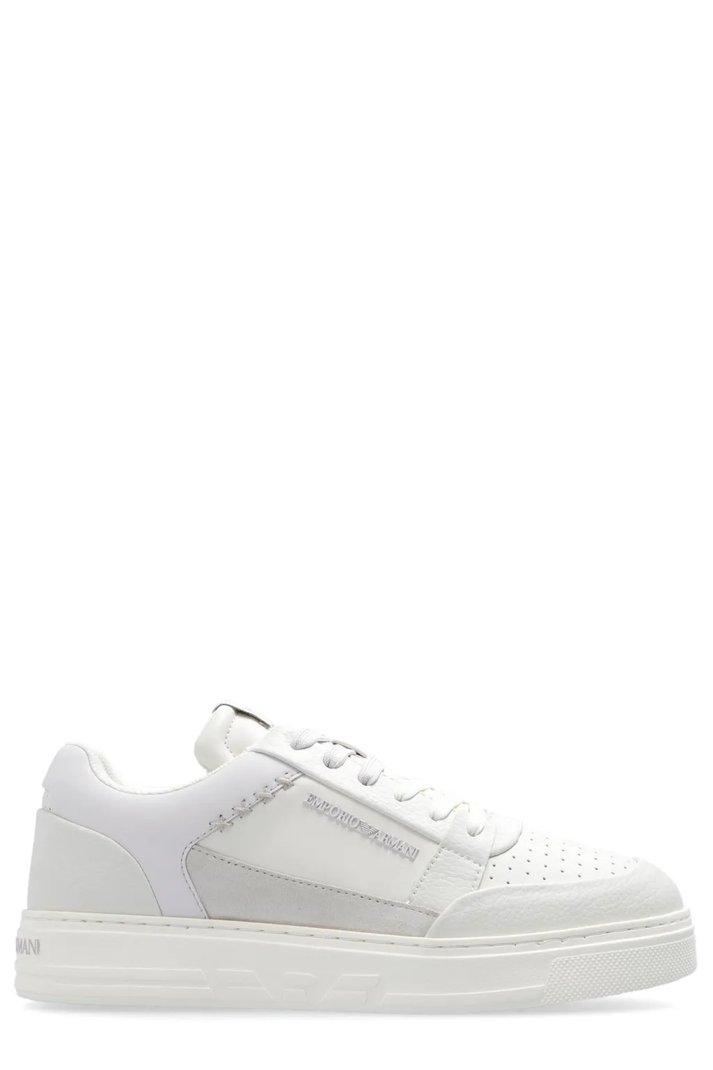 Logo-Embossed Lace-Up Sneakers