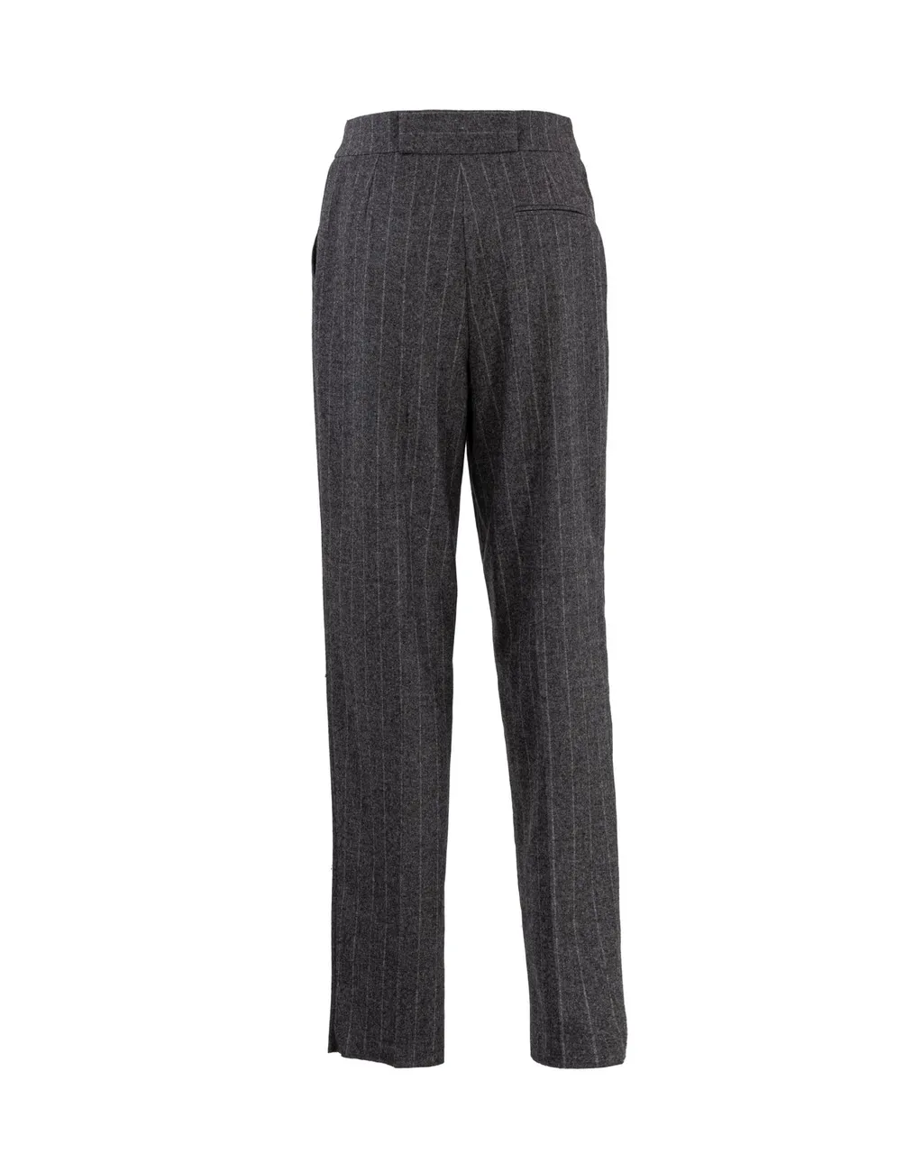 Pinstripe Striped Tapered Leg Trousers
