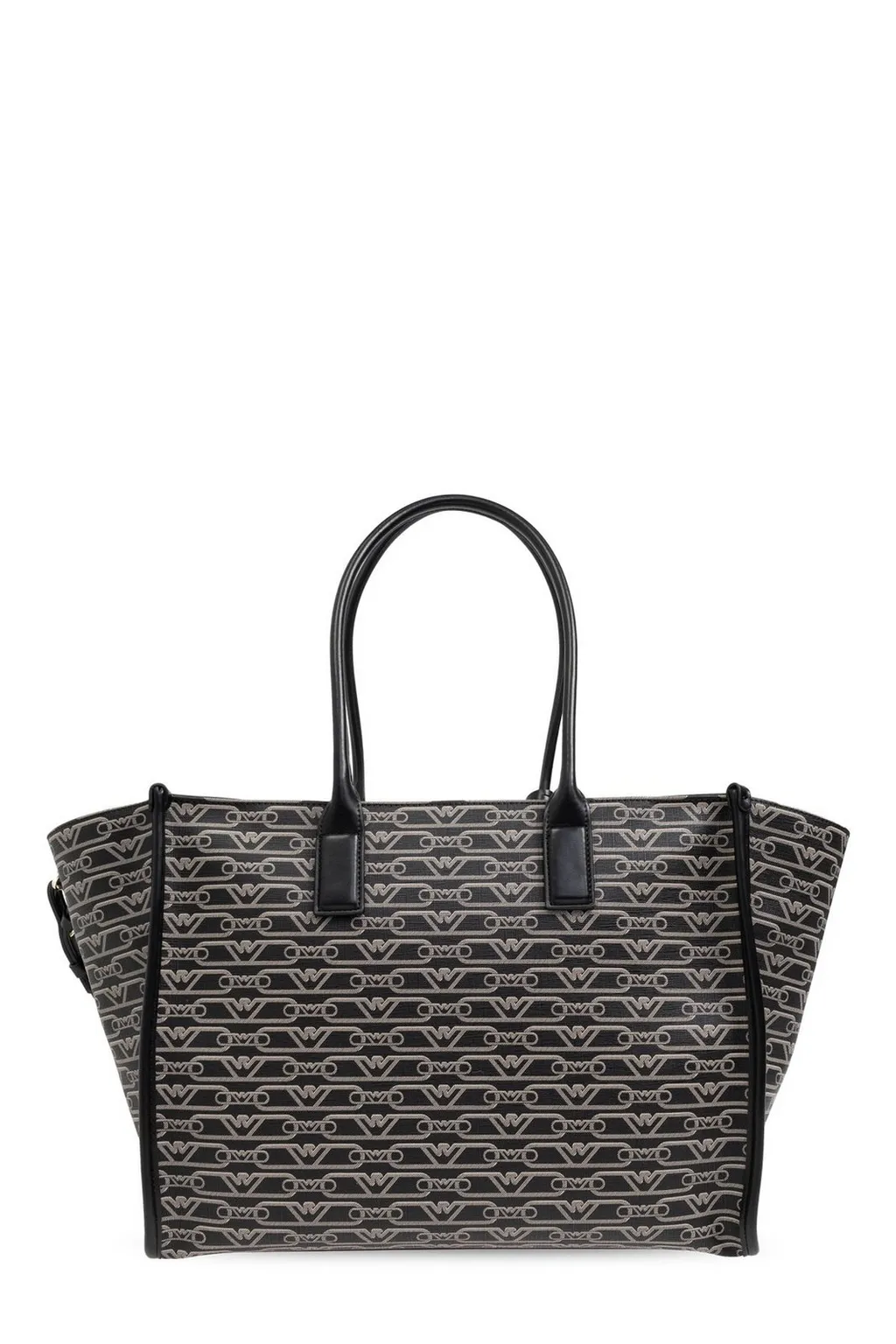 Logo-Jacquard Top Handle Bag