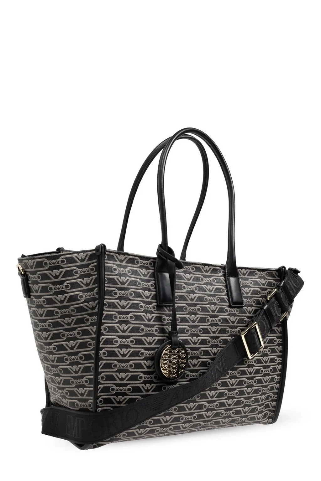 Logo-Jacquard Top Handle Bag