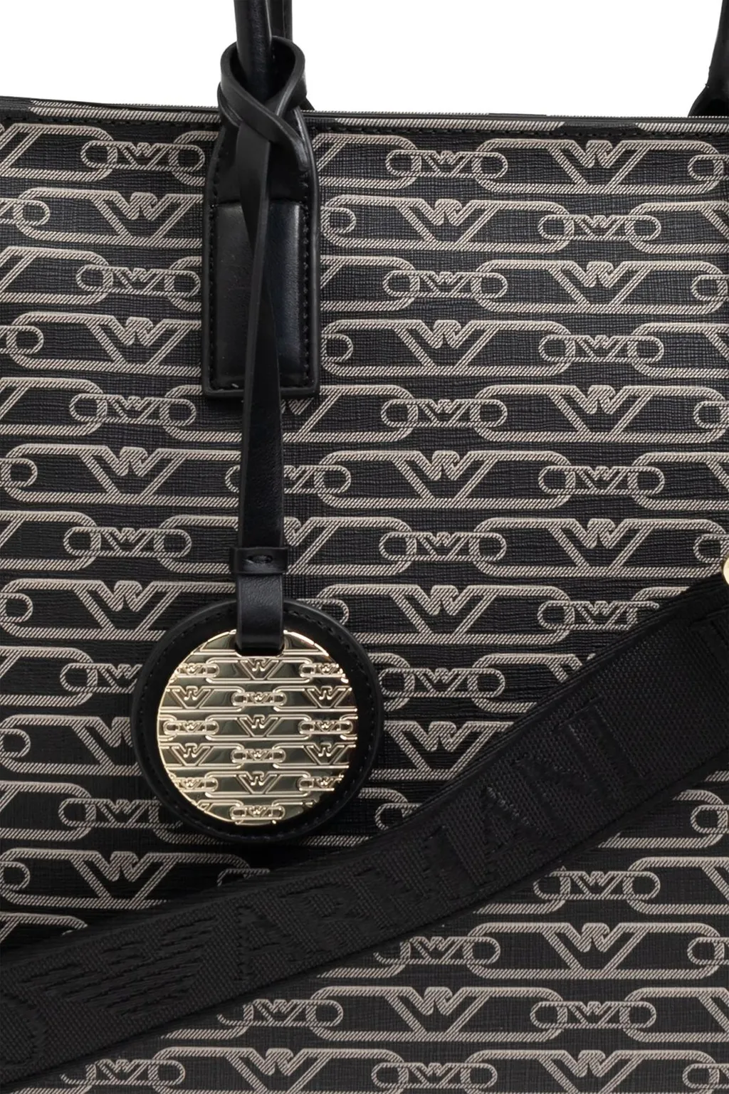 Logo-Jacquard Top Handle Bag