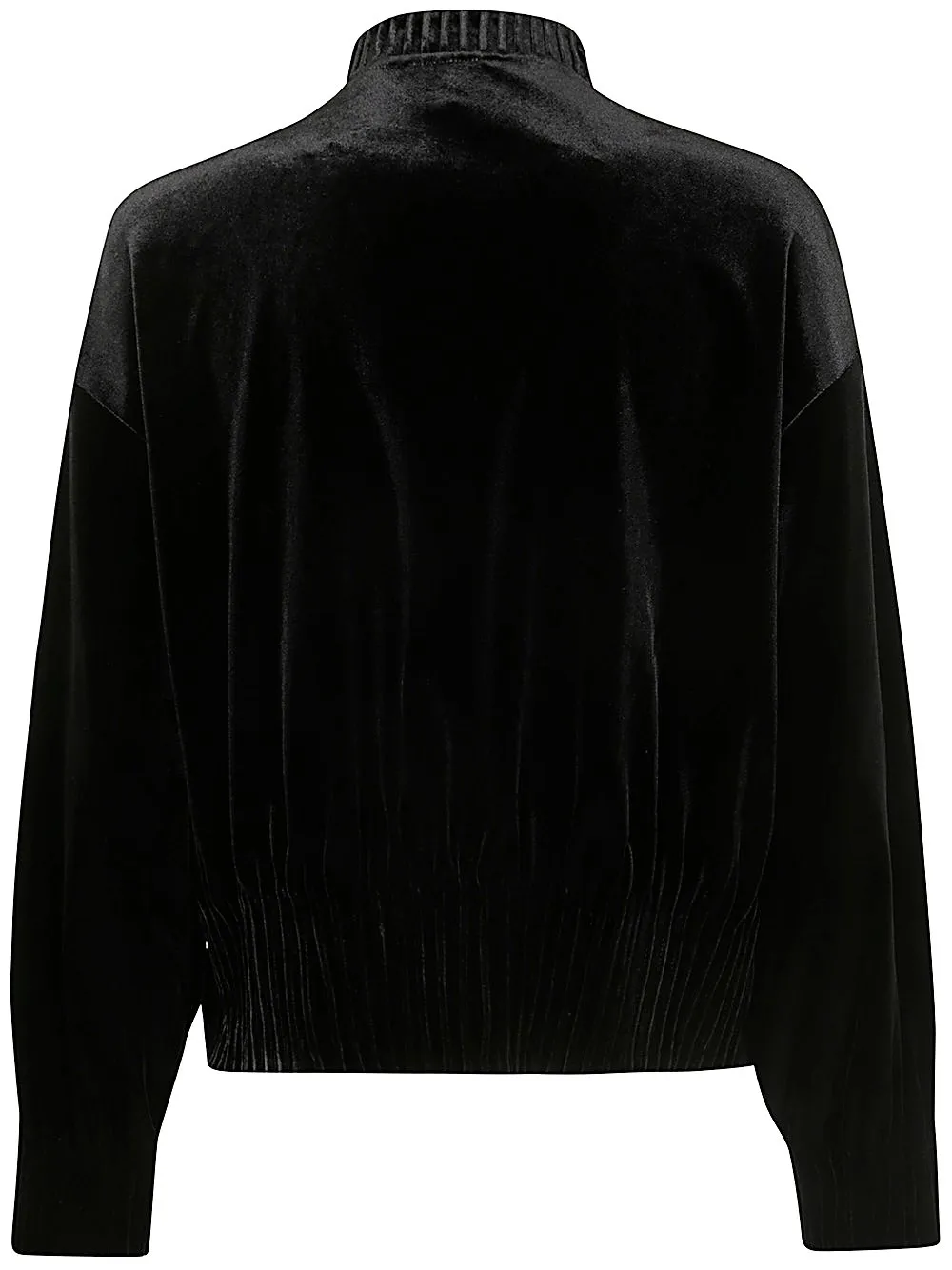 Zip-Up Velvet Bomber Jacket
