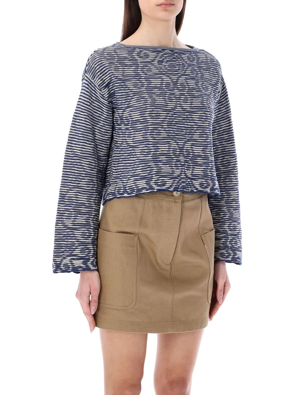 Boat-Neck Knit Jumper