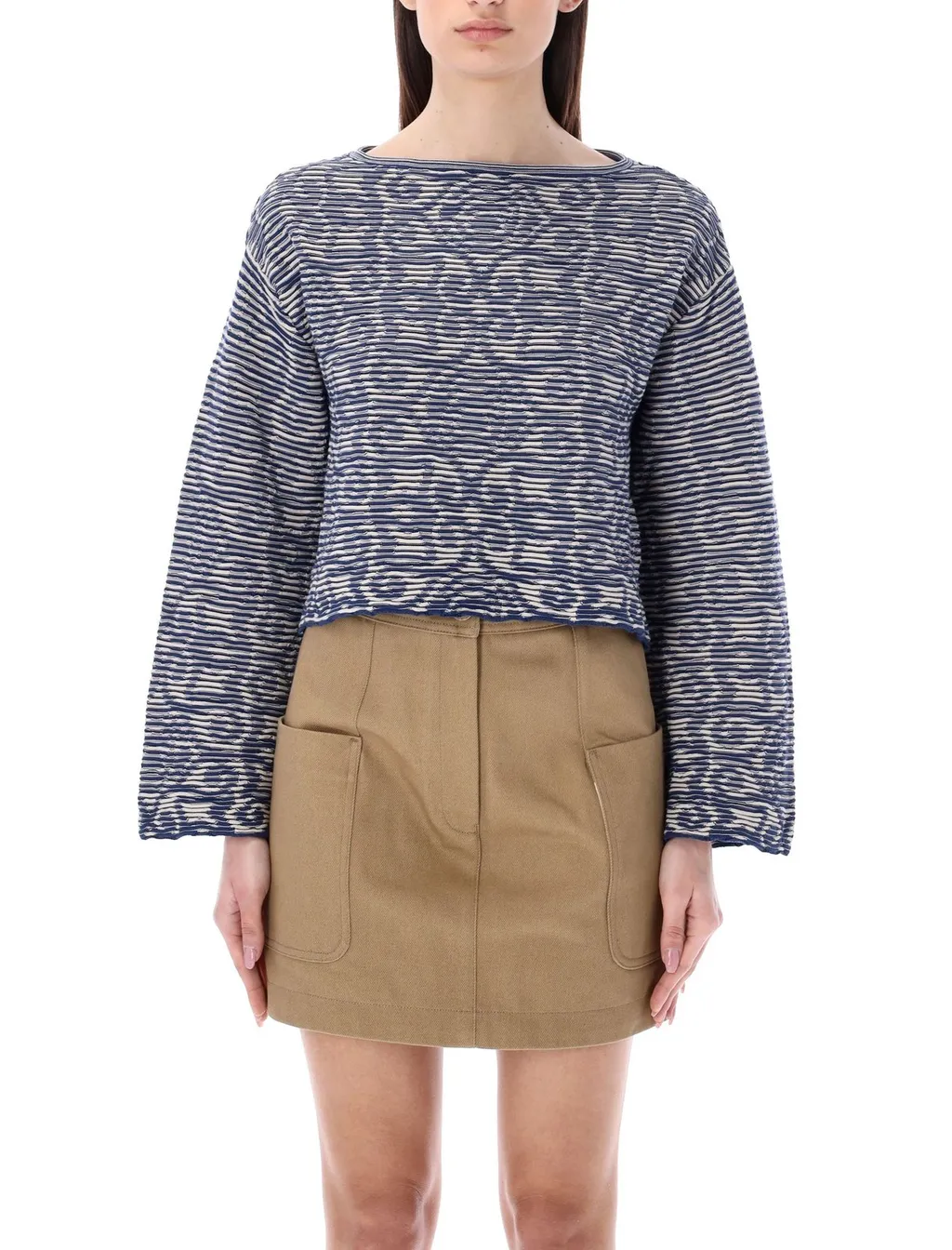 Boat-Neck Knit Jumper