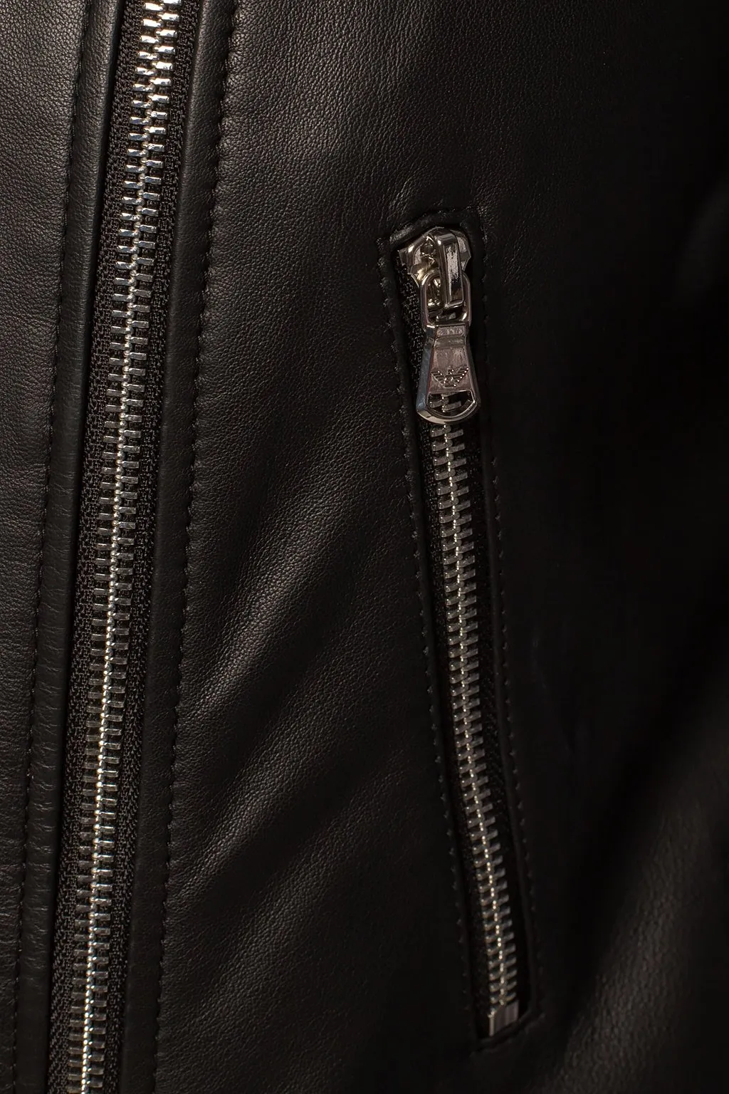 Long-Sleeved Zipped Biker Jacket