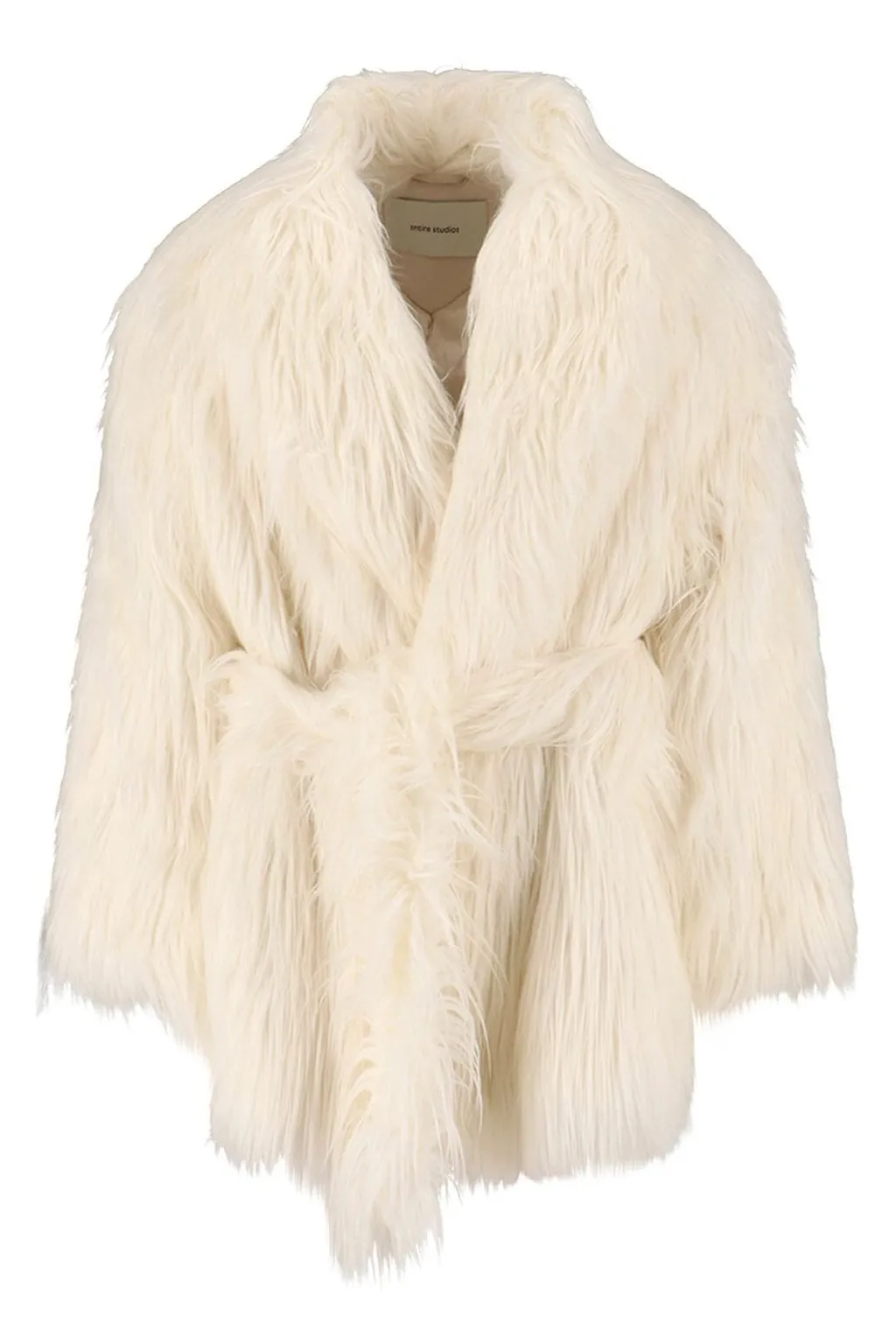 Belted Shearling Coat