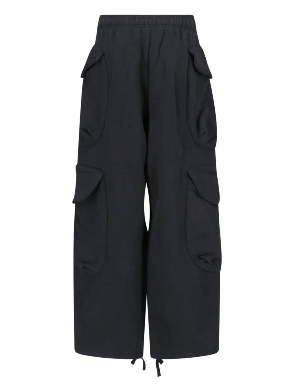 Wide-Leg Drawstring Cargo Trousers