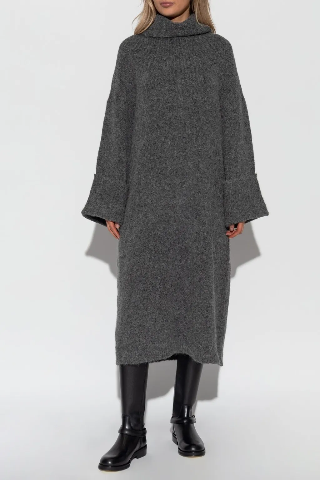 Turtleneck Midi Dress