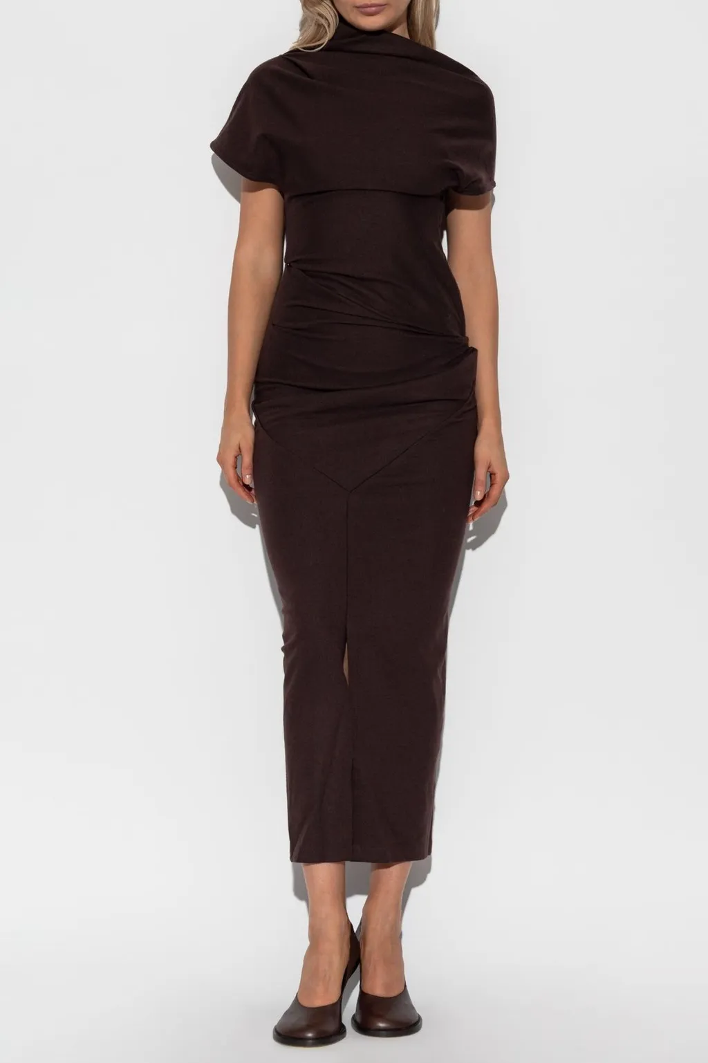 Short-Sleeved Midi Dress